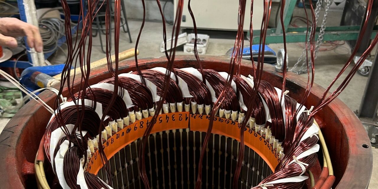 Rebobinage d&rsquo;un moteur de la station des Echaravelles