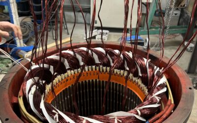 Rebobinage d&rsquo;un moteur de la station des Echaravelles