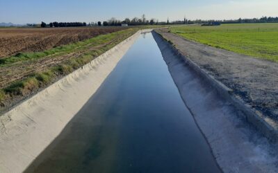 Travaux de reprise de l&rsquo;étanchéité du canal de la Bourne sur la commune de Montélier